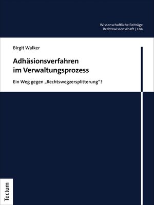 cover image of Adhäsionsverfahren im Verwaltungsprozess